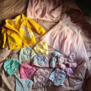 Baby girl EUC newborn bundle